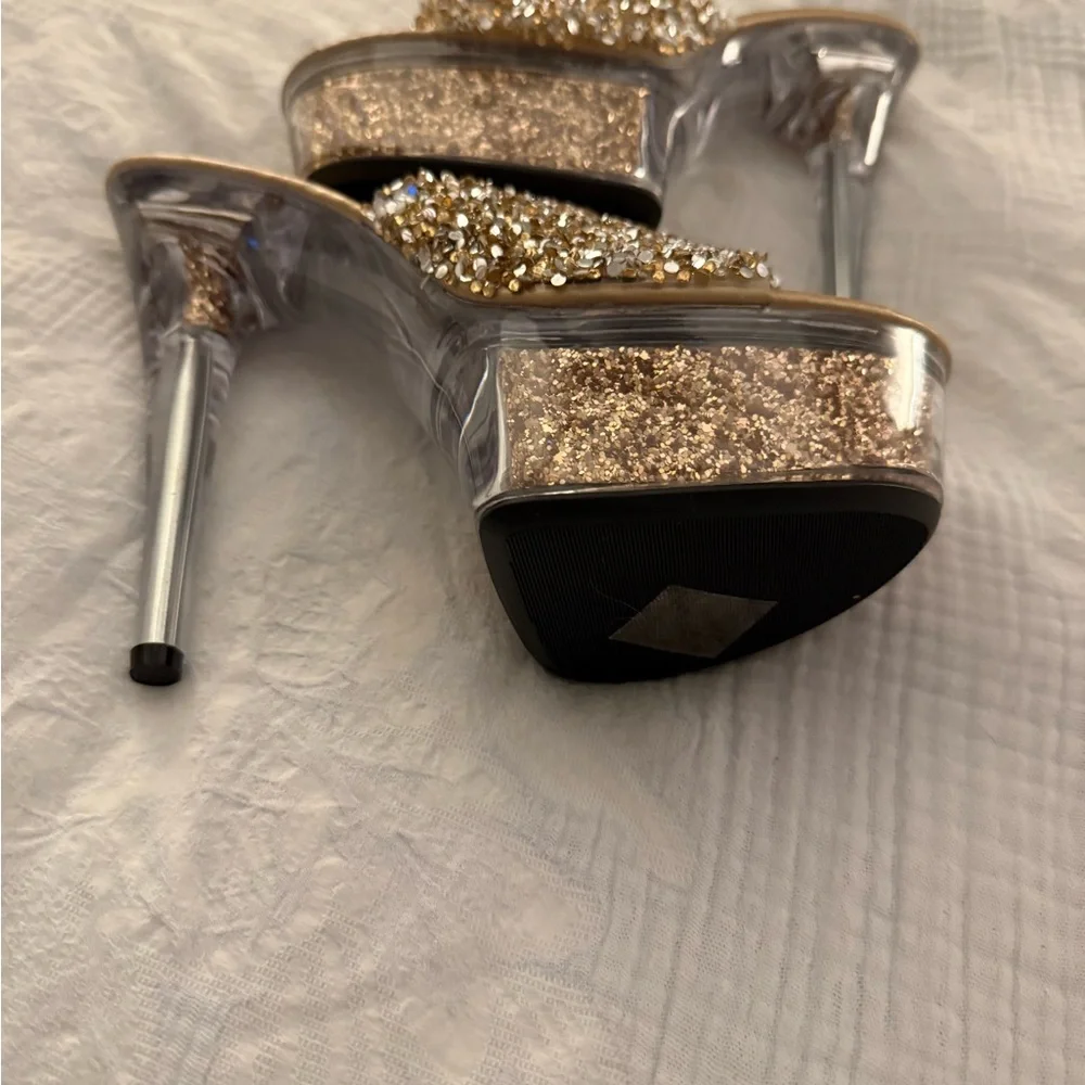 Elegant Glittering High Heel Mules! New! - Picture 6 of 6